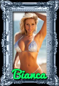 Bianca is a stunning escort in metallic bikini